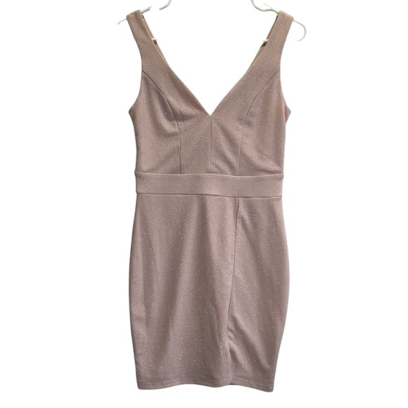 Midnight Doll Beige Soarkle Cocktail Dress. Size 5 - Picture 4 of 12